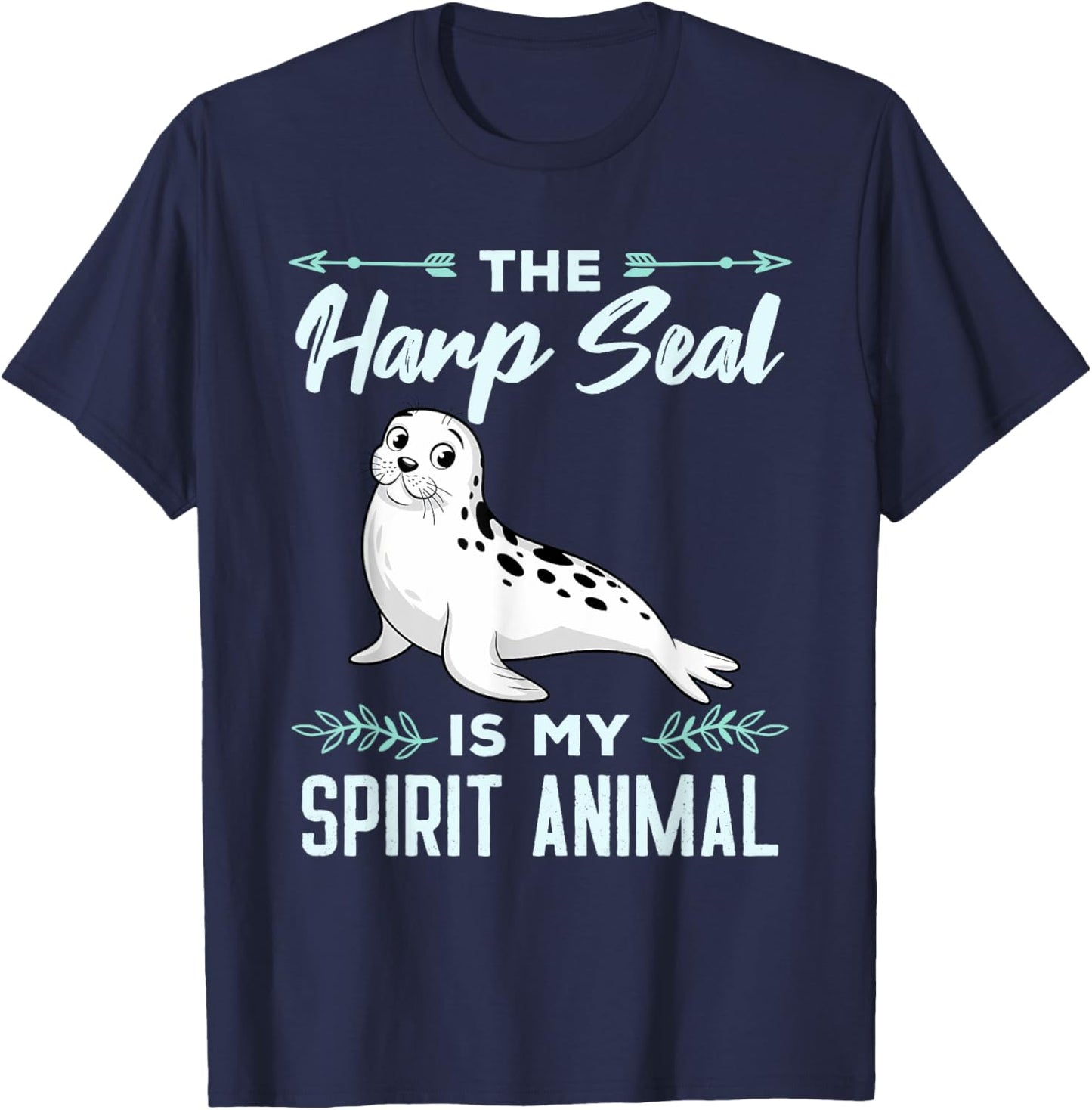 Harp Seal Is My Spirit Animal Men Women Kids T-Shirt - T-Shirt | Navy