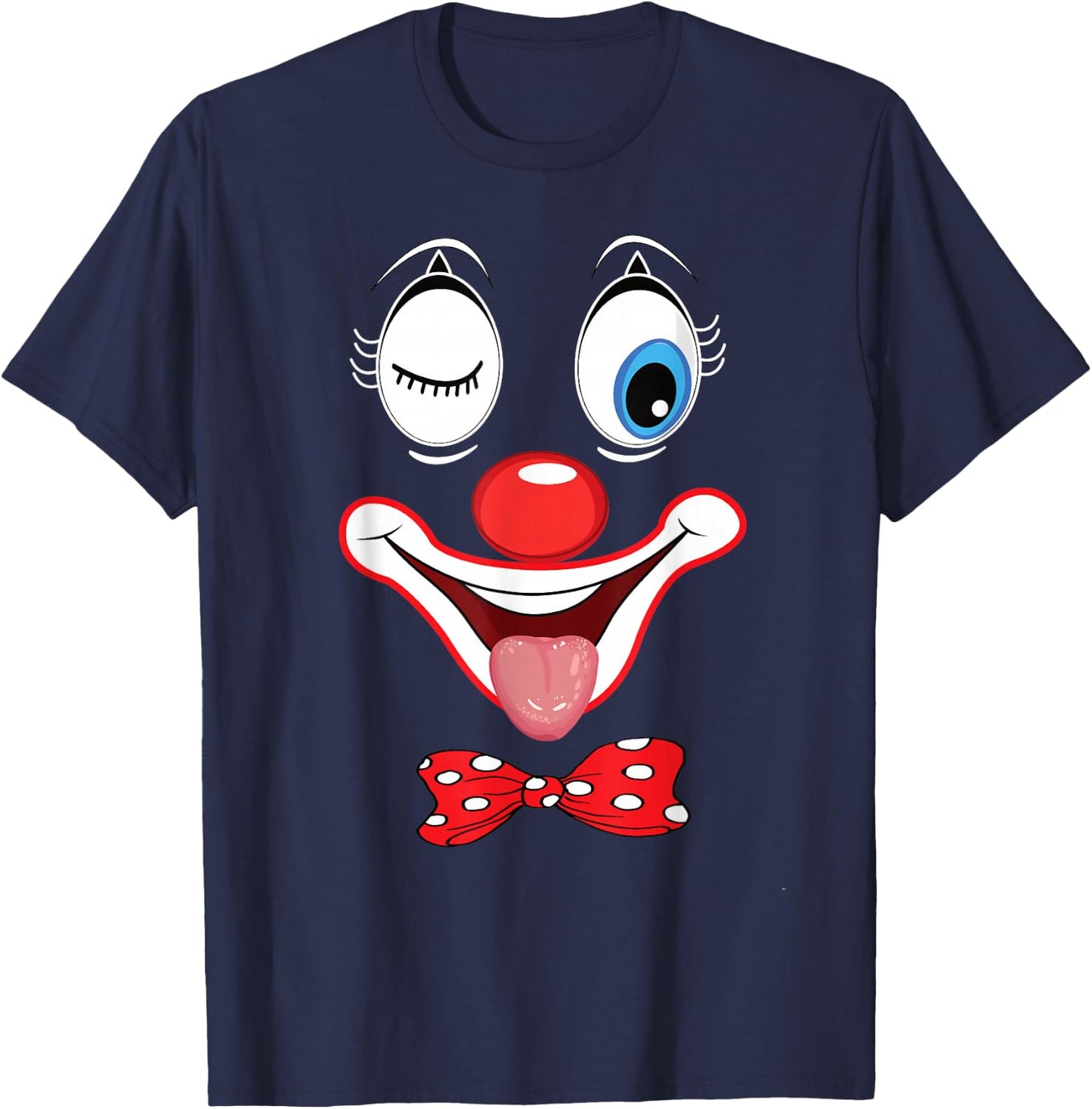 Carnival Clown Face Circus Costume Kids Men Women Carnivals T-Shirt - T-Shirt | Navy