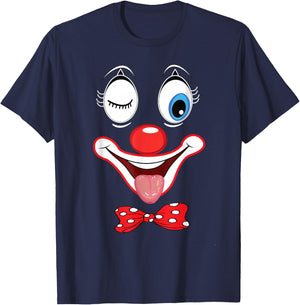 Carnival Clown Face Circus Costume Kids Men Women Carnivals T-Shirt - T-Shirt | Navy