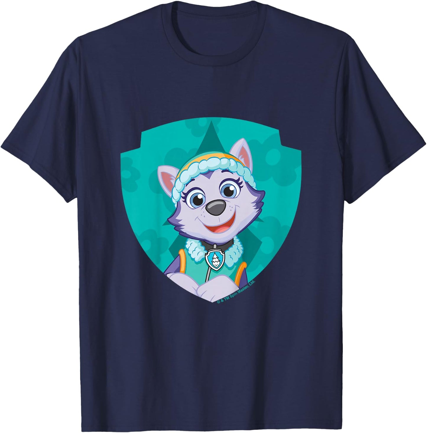 PAW Patrol Everest Big Chest Shield Emblem T-Shirt - T-Shirt | Navy
