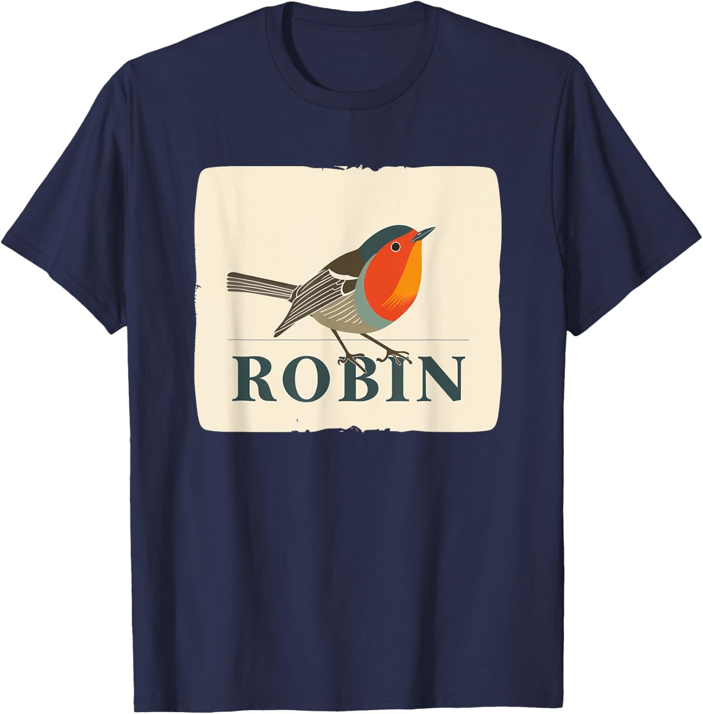 Awesome vibrant Robin Bird for colorful Animals Lovers T-Shirt - T-Shirt | Navy