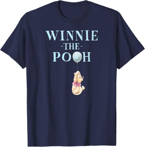 Winnie the Pooh - Pooh With Blue Balloon T-Shirt - T-Shirt | Navy