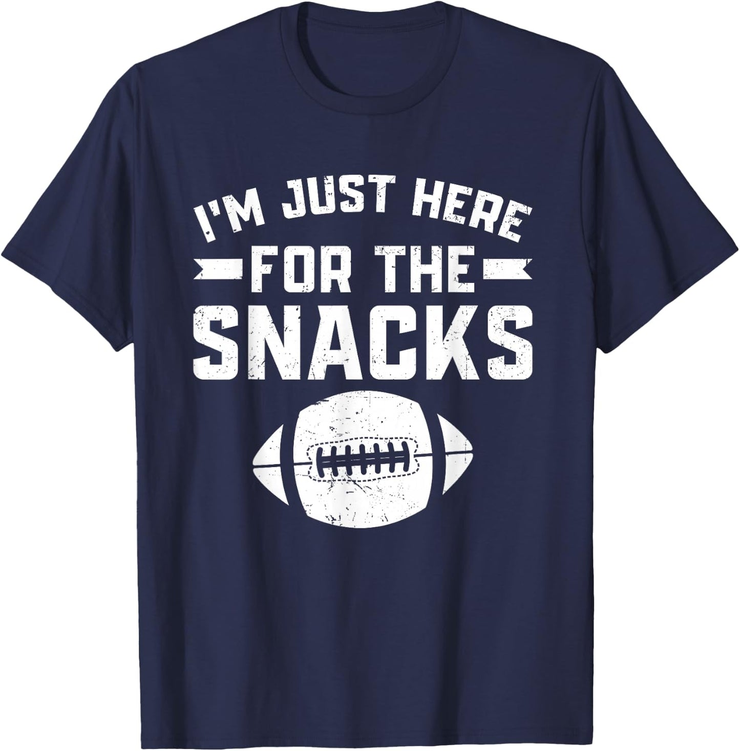 I'm Just Here for the Snacks Funny Fantasy Football League T-Shirt - T-Shirt | Navy