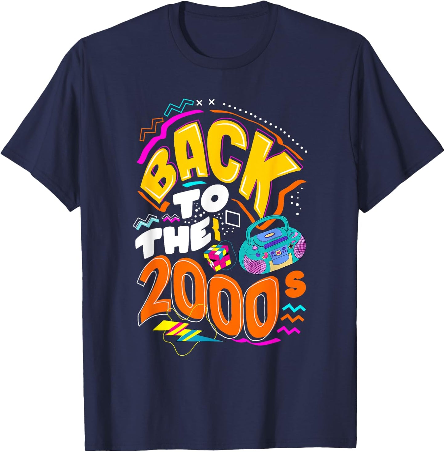 Back to the 2000's vintage two-thousands retro 00s T-Shirt - T-Shirt | Navy