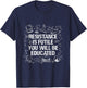Resistance Is Futile You Will Be Educated - Funny Teacher Men Women T-Shirt - T-Shirt | Navy