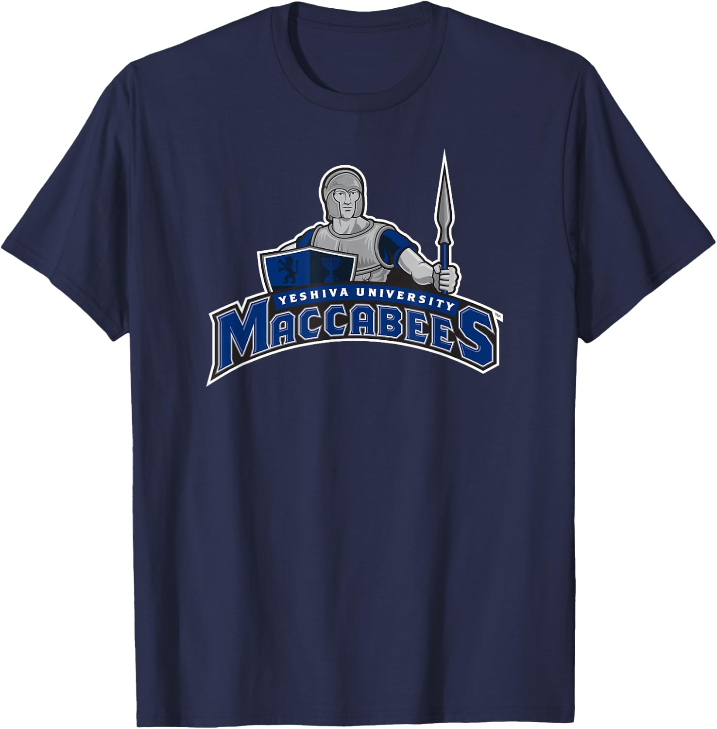 Yeshiva University Maccabees Logo T-Shirt - T-Shirt | Navy