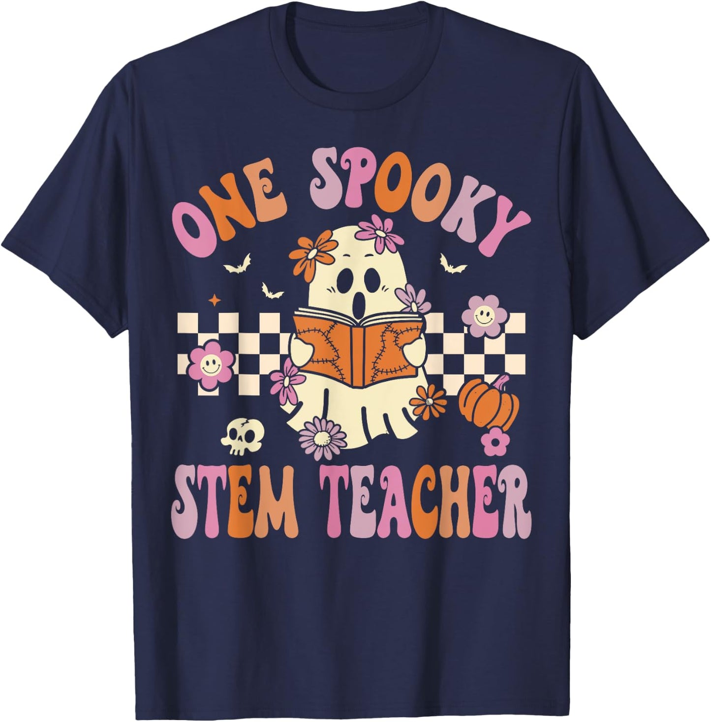 One Spooky Stem Teacher Halloween Costume Science Teacher Men Women T-Shirt - T-Shirt | Navy