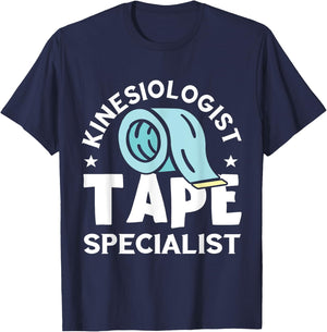 Kinesiologist Tape Specialist Kinesiotherapist Kinesiology T-Shirt - T-Shirt | Navy