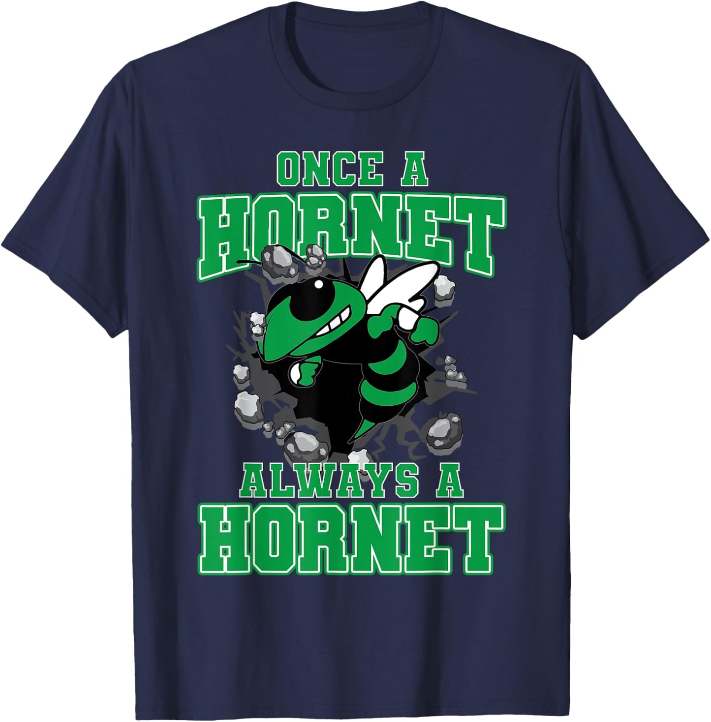Once A Hornet Always A Hornet Back To School Spirit G T-Shirt - T-Shirt | Navy
