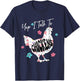 Yep I Talk To Chickens Floral Chicken Cute Shape Lover Kid T-Shirt - T-Shirt | Navy