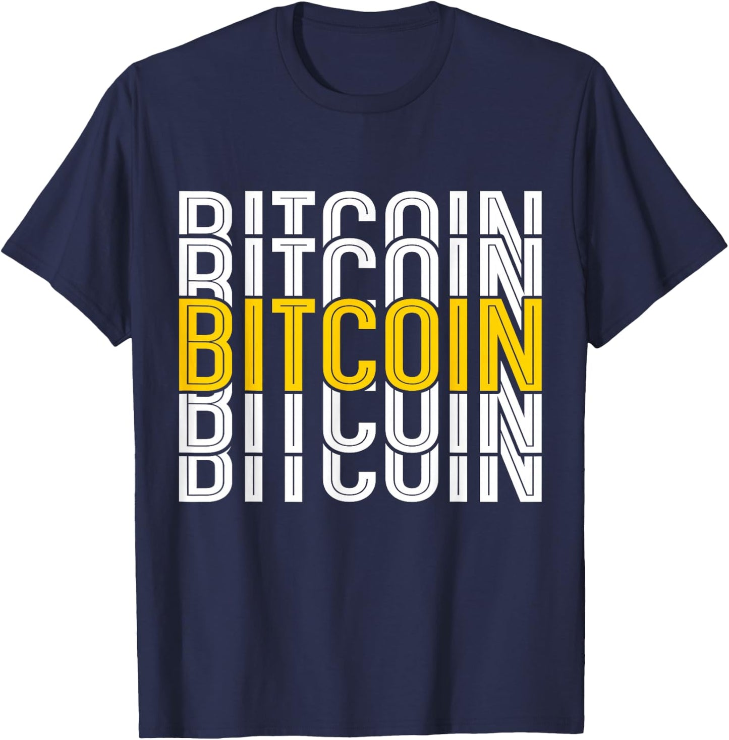 Bitcoin Multi BTC T-Shirt - T-Shirt | Navy