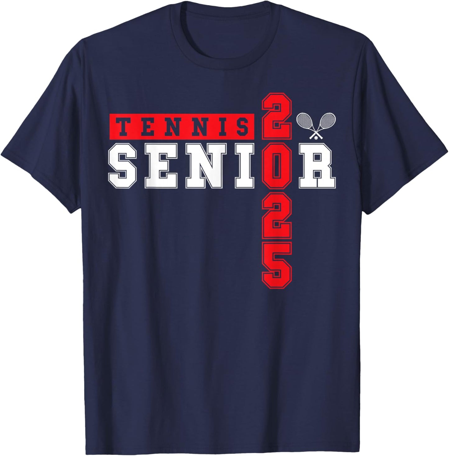 Tennis Senior Night Tennis Senior 2025 Graduation 8 T-Shirt - T-Shirt | Navy