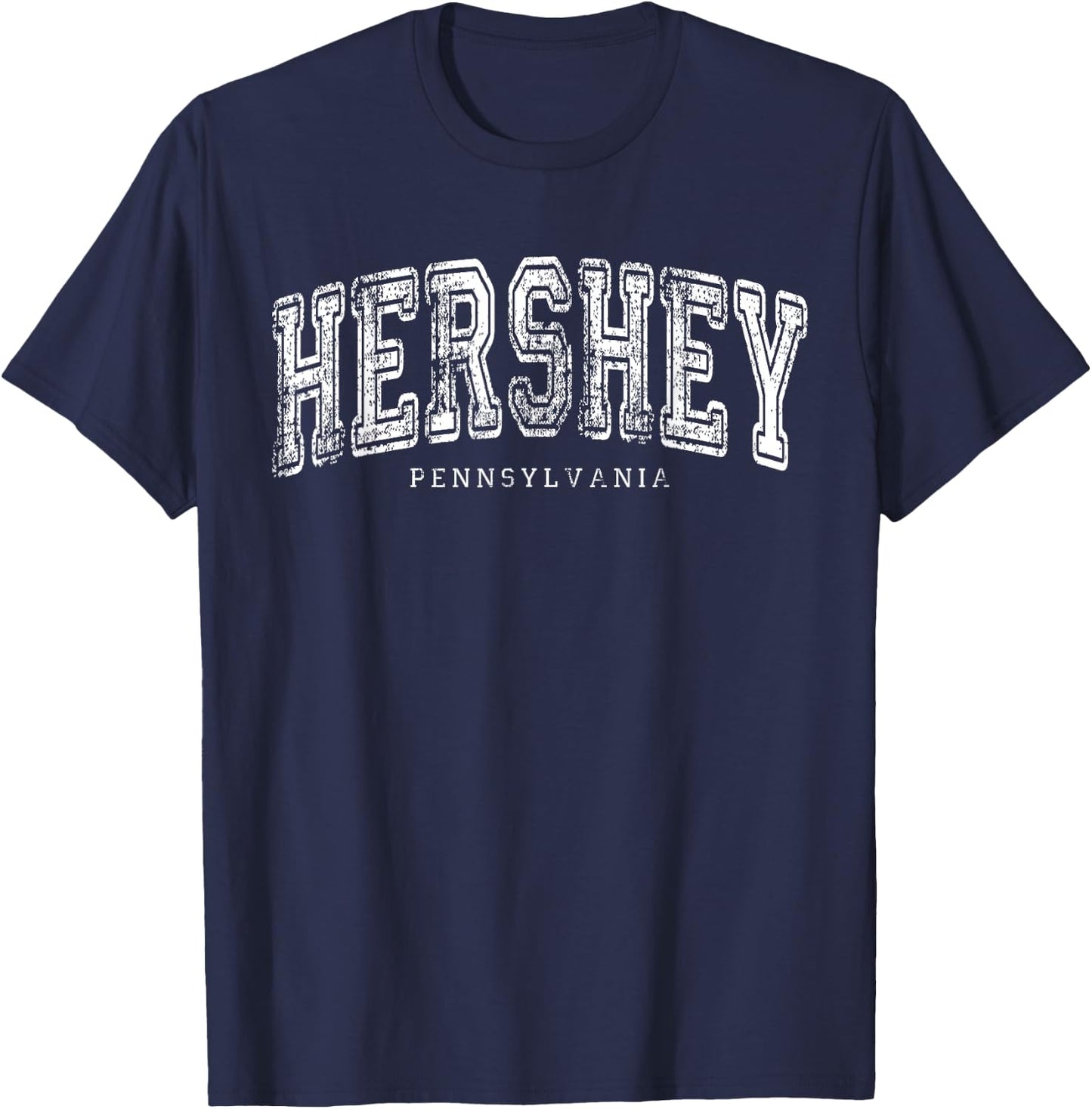 Hershey Pennsylvania Vintage Retro US City State Travel T-Shirt - T-Shirt | Navy