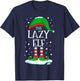 The Lazy Elf Christmas Family Matching Xmas Group Funny T-Shirt - T-Shirt | Navy