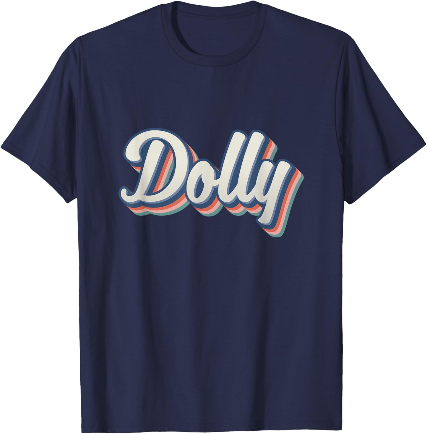 Dolly Merch Youth Vintage Women First Name Dolly T-Shirt - T-Shirt | Navy