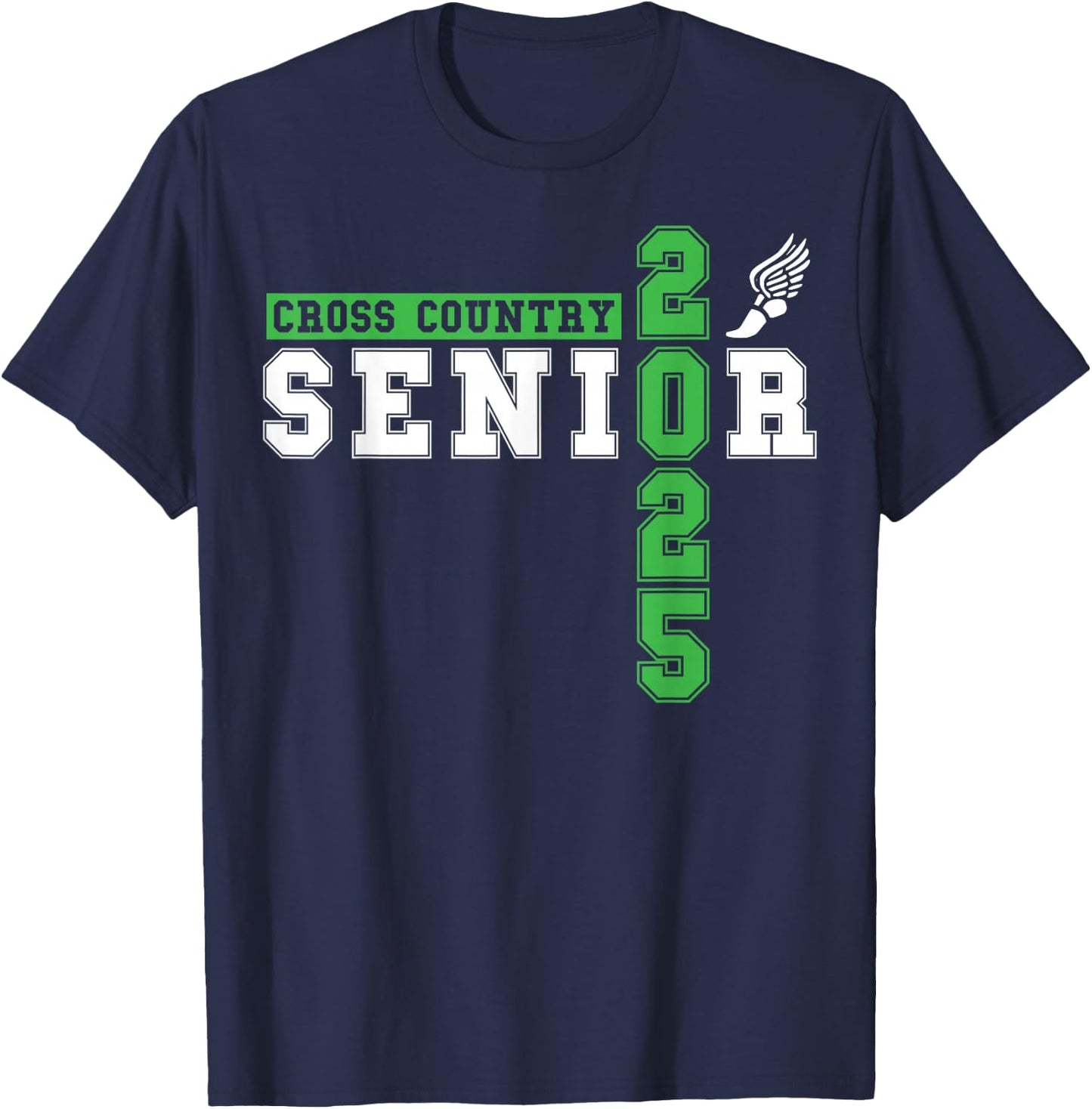Cross Country Senior Night Senior 2025 Graduation Party 22 T-Shirt - T-Shirt | Navy