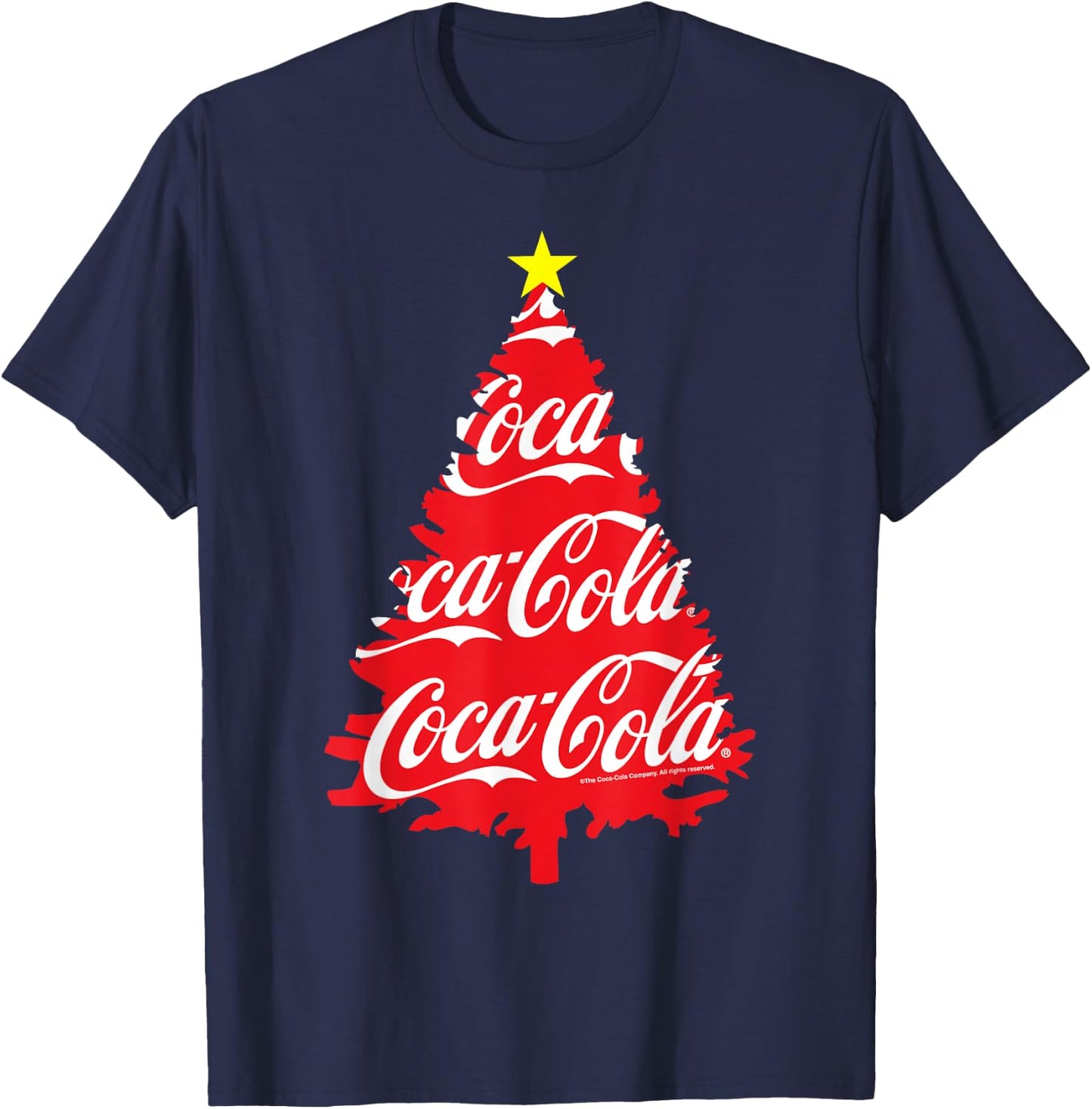 Coca Cola Christmas Tree T-Shirt - T-Shirt | Navy