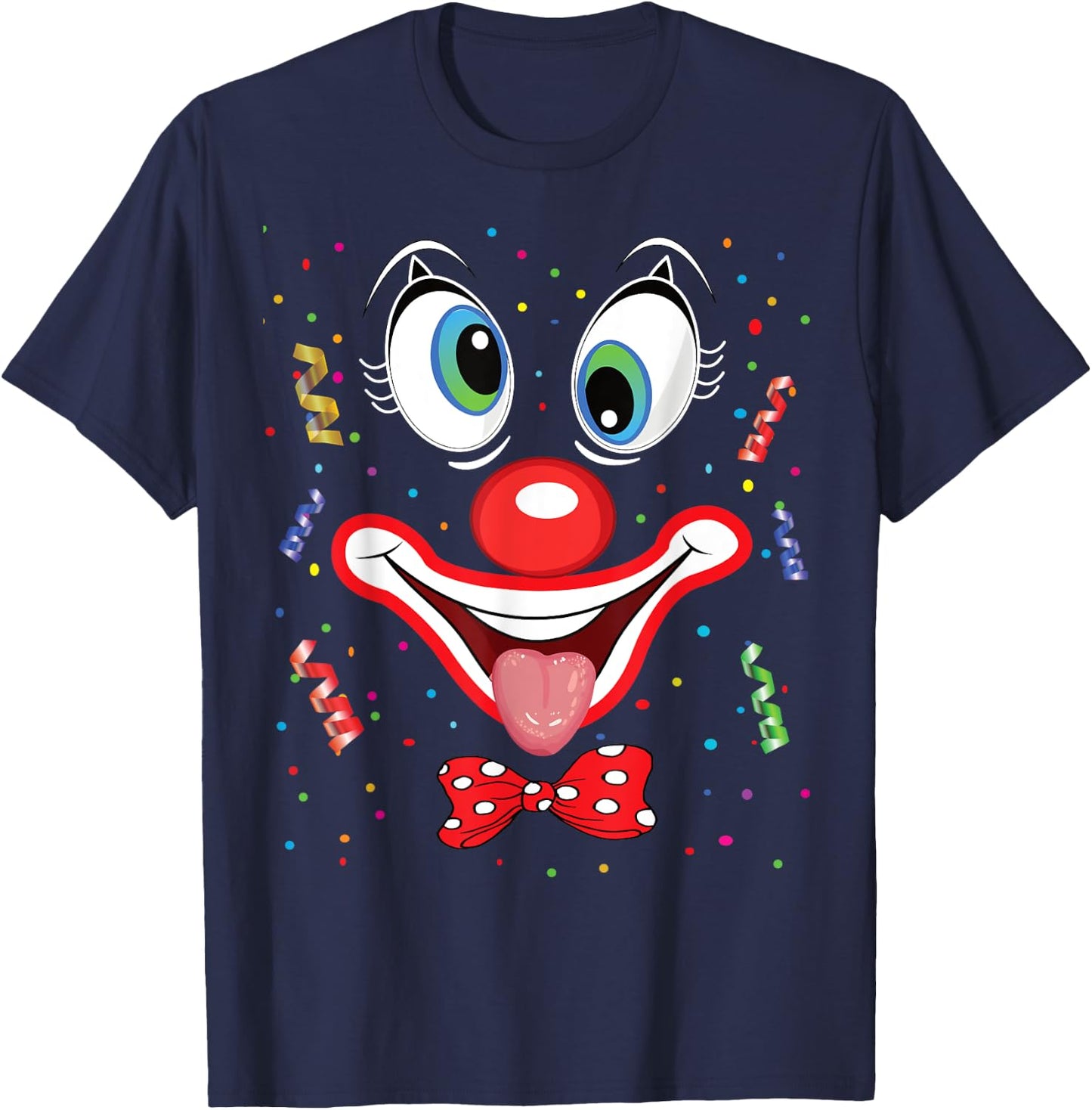 Carnival Clown Face Circus Costume Kids Men Women Carnivals T-Shirt - T-Shirt | Navy