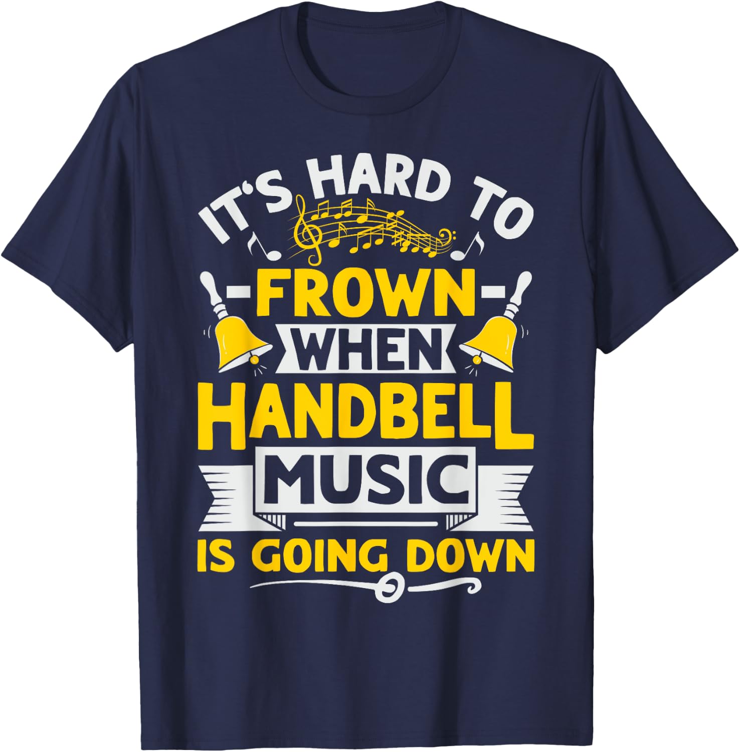 Handbell Player Design for a Handbell Choir Member T-Shirt - T-Shirt | Navy