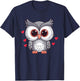 Cute Owl With Hearts I Owl T-Shirt - T-Shirt | Navy