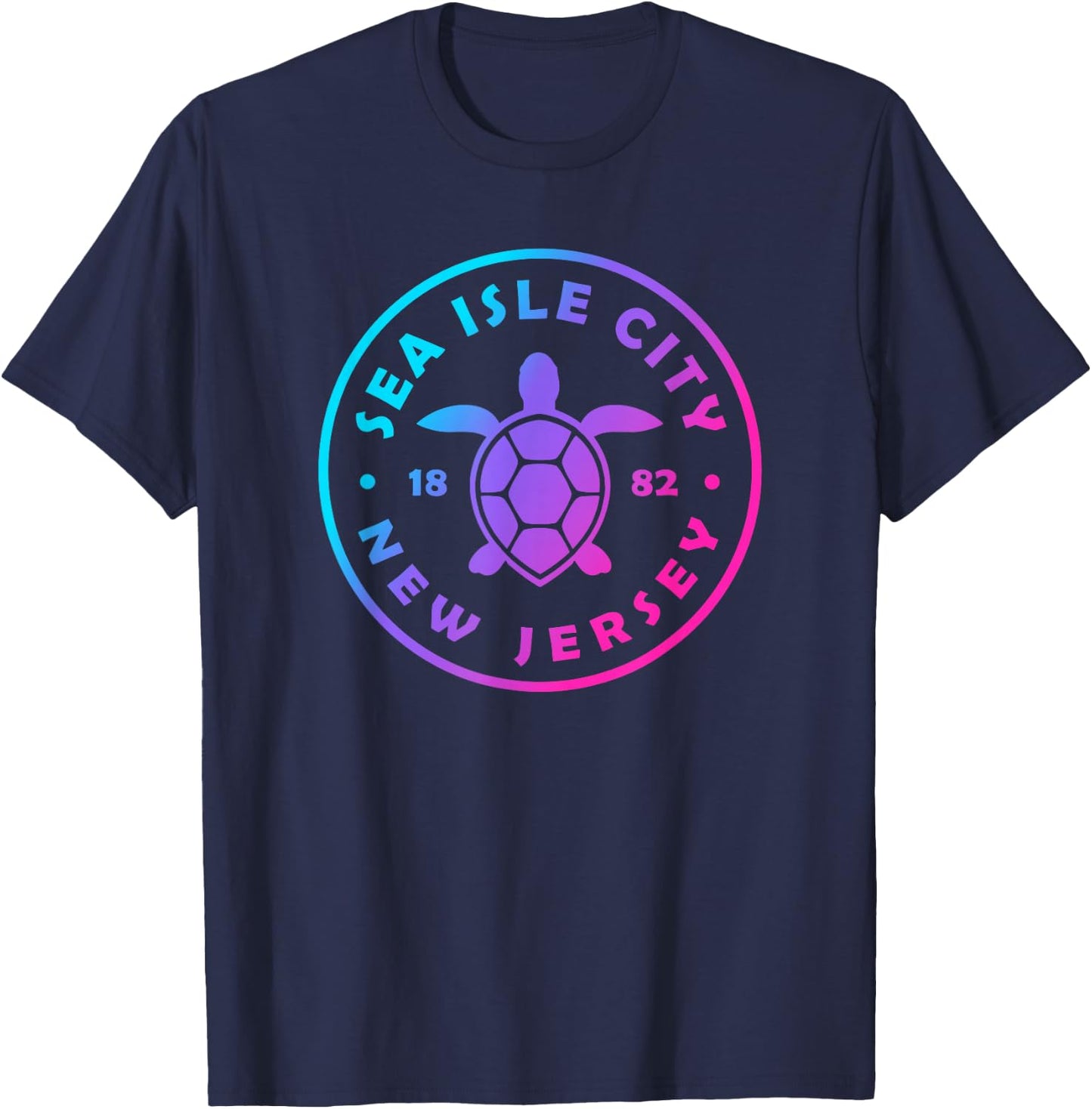 Sea Isle City New Jersey Sea Turtle Tie Dye Souvenir T-Shirt - T-Shirt | Navy