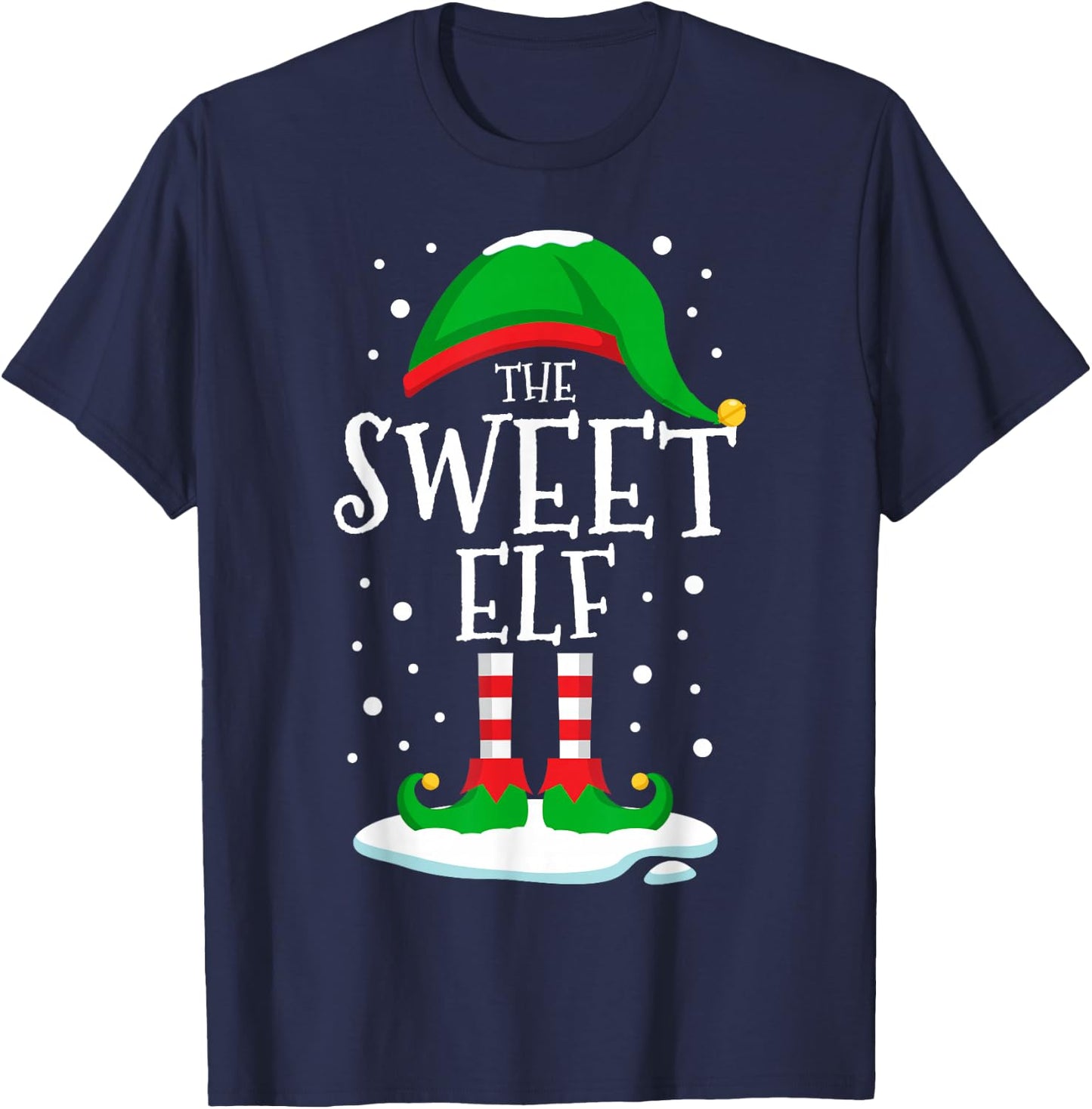 The Sweet Elf Christmas Family Matching Xmas Chef Funny T-Shirt - T-Shirt | Navy