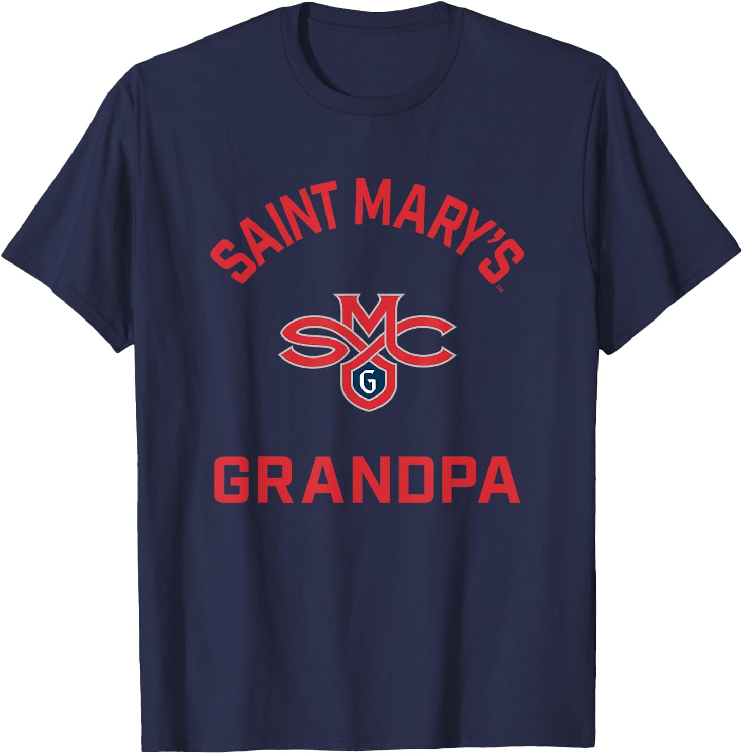 Saint Mary's College Gaels Arched Grandpa T-Shirt - T-Shirt | Navy
