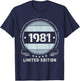 Vintage 1981 T Shirts Retro Funny 1981 Birthday T-Shirt - T-Shirt | Navy