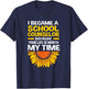 Cute Sunflower Your Life Is Worth My Time School Counselor T-Shirt - T-Shirt | Navy