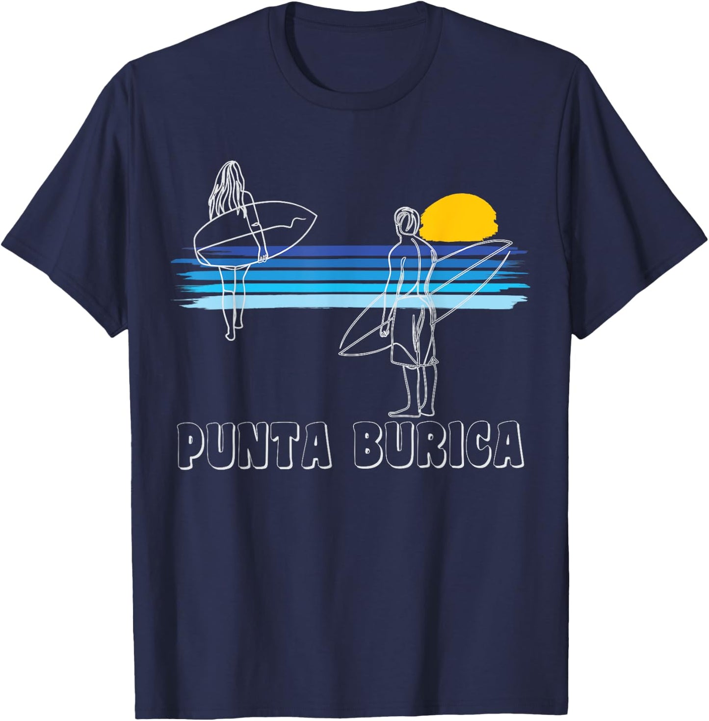 Punta Burica Surfing Beach Surf Guy Girl T-Shirt - T-Shirt | Navy