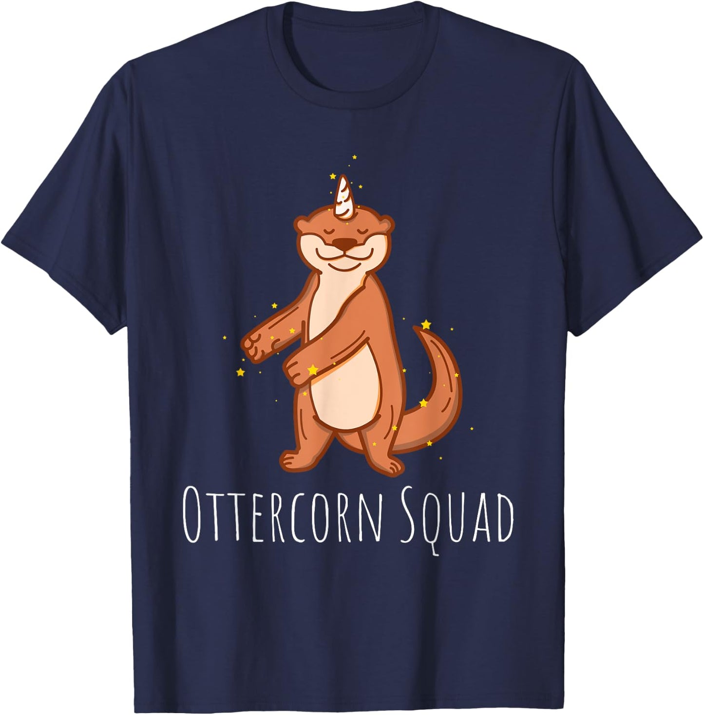 Flossing Otter Unicorn: Cute Ottercorn Squad Gift T-Shirt - T-Shirt | Navy