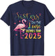 Sister On The Loose Sisters Trip 2025 Weekend Flamingo Lover T-Shirt - T-Shirt | Navy