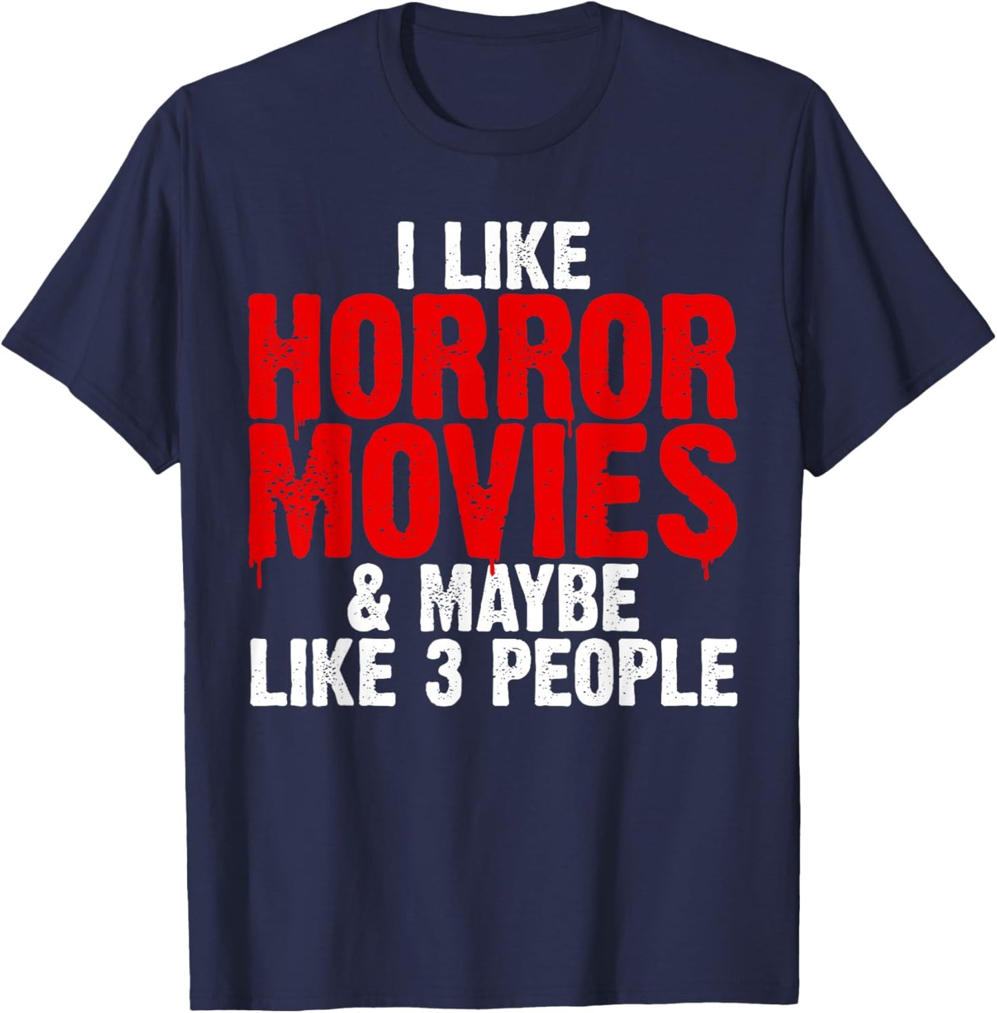 Funny Horror Movie Design Women Horror Movie Lover T-Shirt - T-Shirt | Navy
