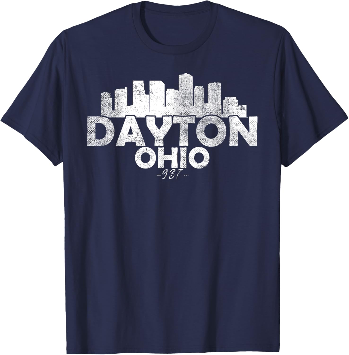 Dayton Ohio OH | Skyline T-Shirt - T-Shirt | Navy
