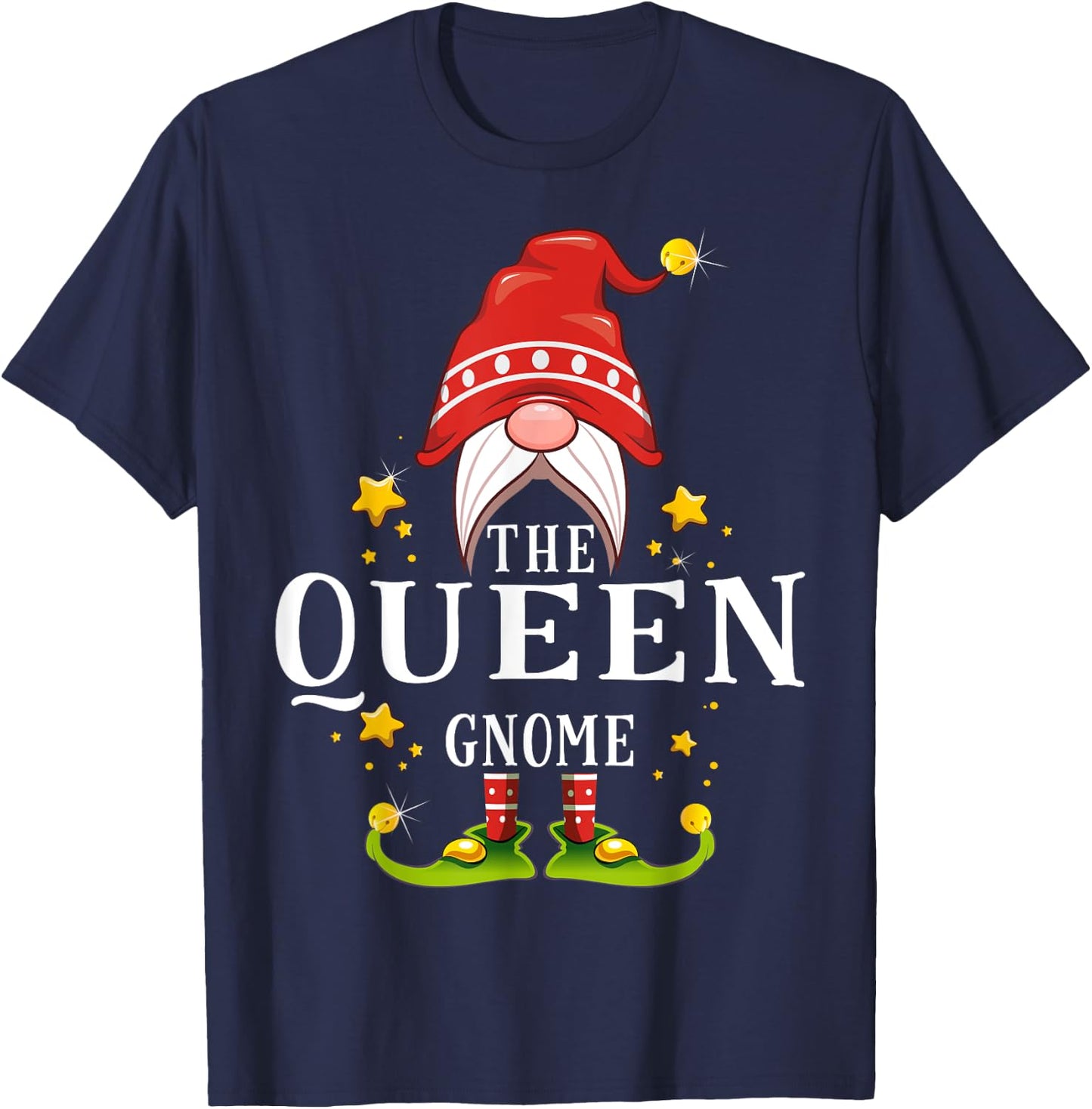 The Queen Gnome Christmas Matching T-Shirt - T-Shirt | Navy