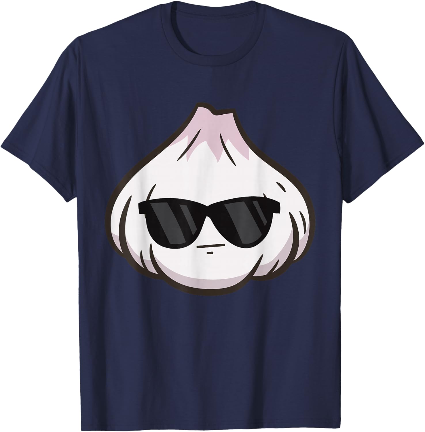 Garlic With Sunglasses Cool Garlic Clove T-Shirt - T-Shirt | Navy