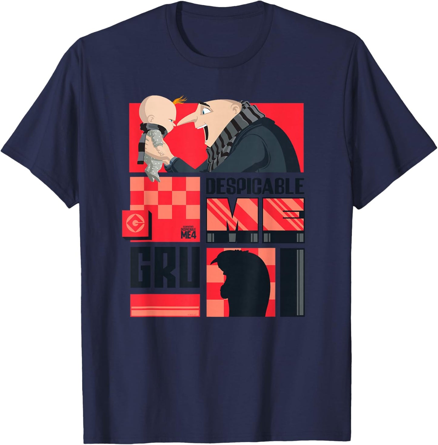 Minions Despicable Me 4 Gru & Gru Jr. T-Shirt - T-Shirt | Navy