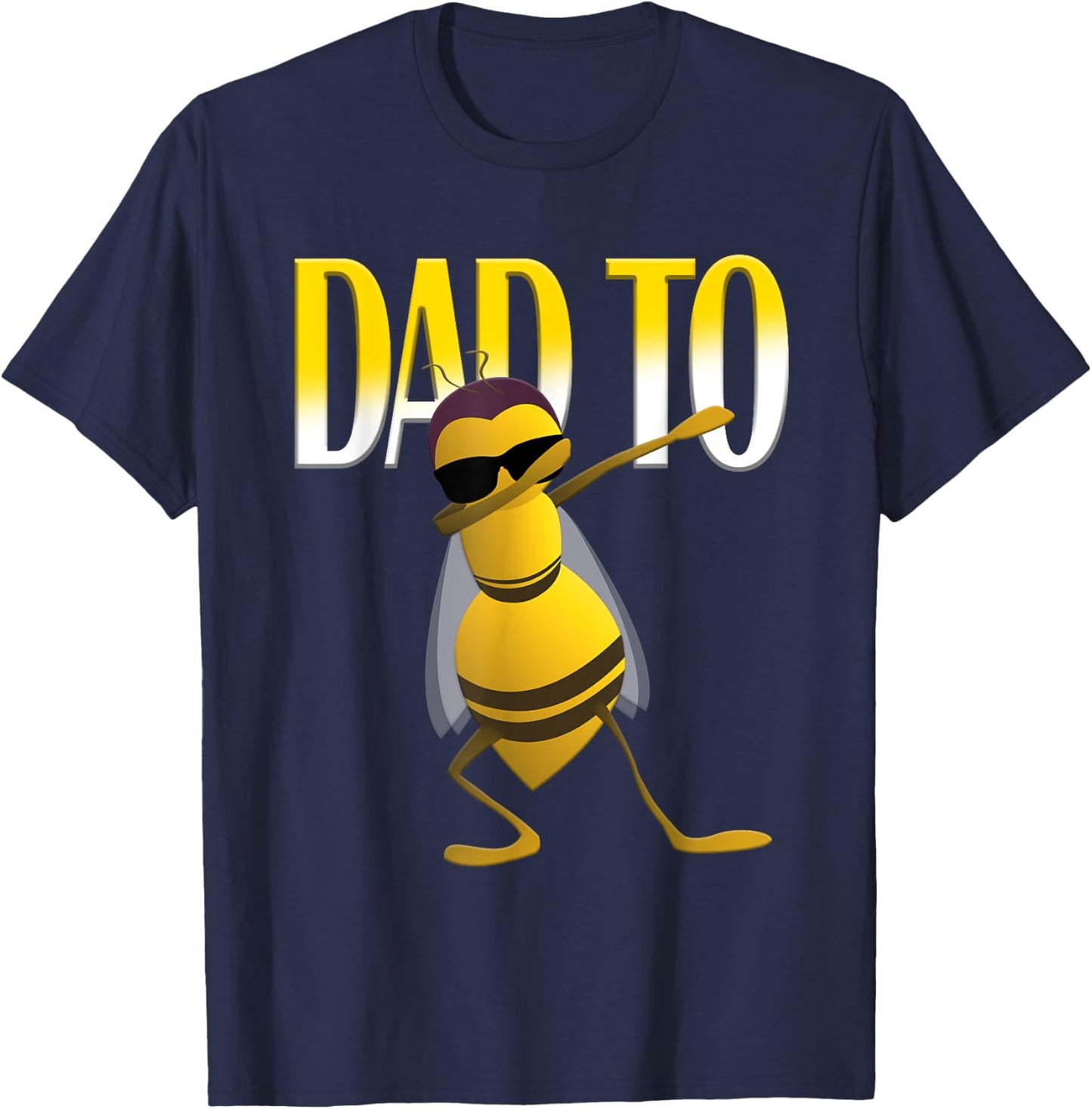Dabbing Bee Funny Dad To Be Shirt T-Shirt - T-Shirt | Navy