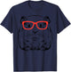 Guinea Pig Glasses Cute Hispter Cavy Nerd Pet Women Men Kids T-Shirt - T-Shirt | Navy