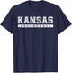 Kansas Volleyball White Vintage Text T-Shirt - T-Shirt | Navy