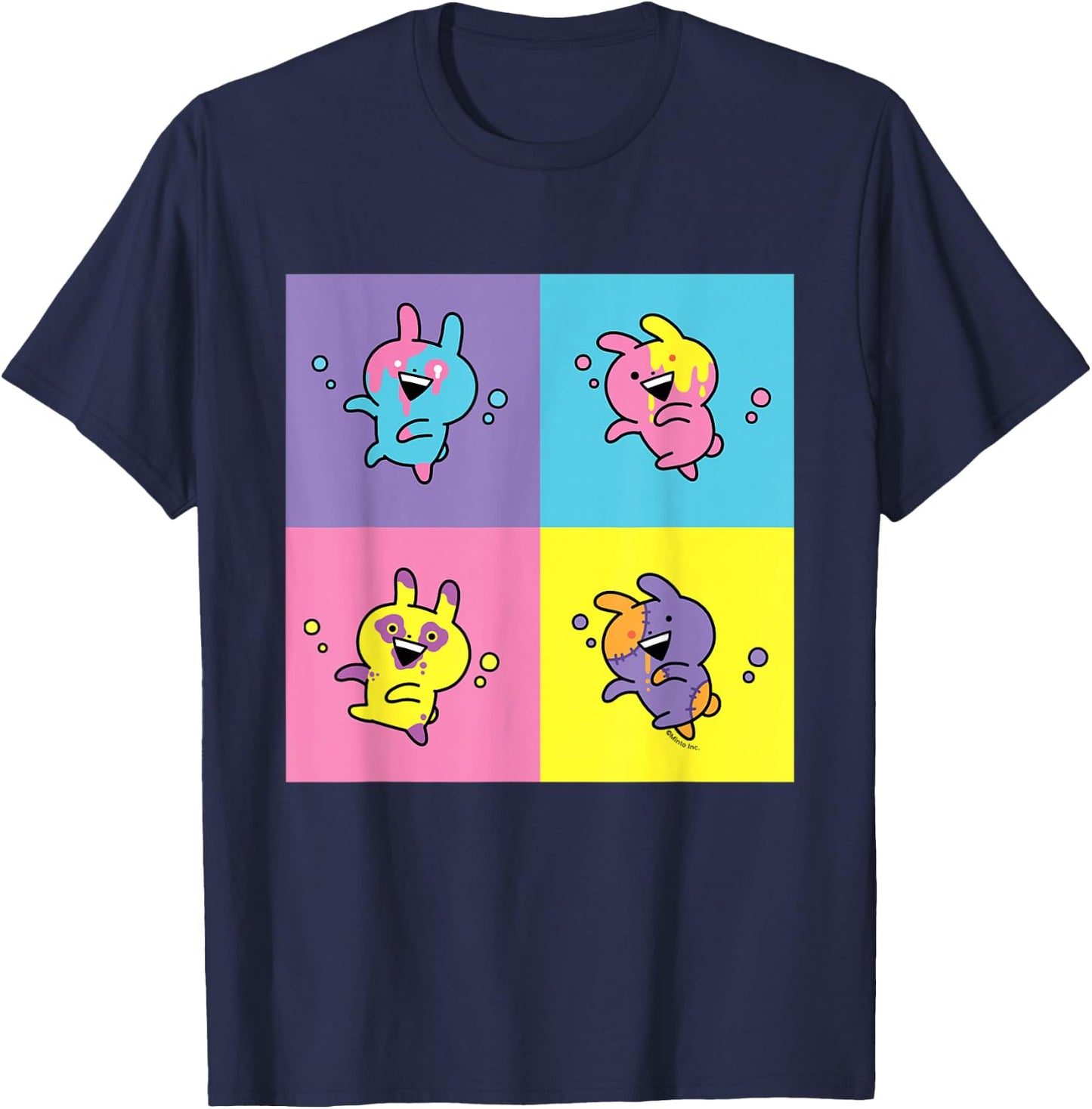 Usagyuuun Four Multicoloured Usagyuuuns T-Shirt - T-Shirt | Navy