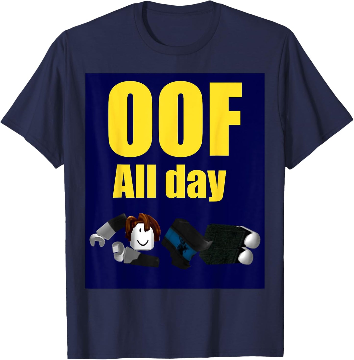 Bacon hair boy Oof all day design for pc vr & video gamers T-Shirt - T-Shirt | Navy