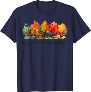 Fall Is My Favorite Color Funny Autumn Lover T-Shirt - T-Shirt | Navy