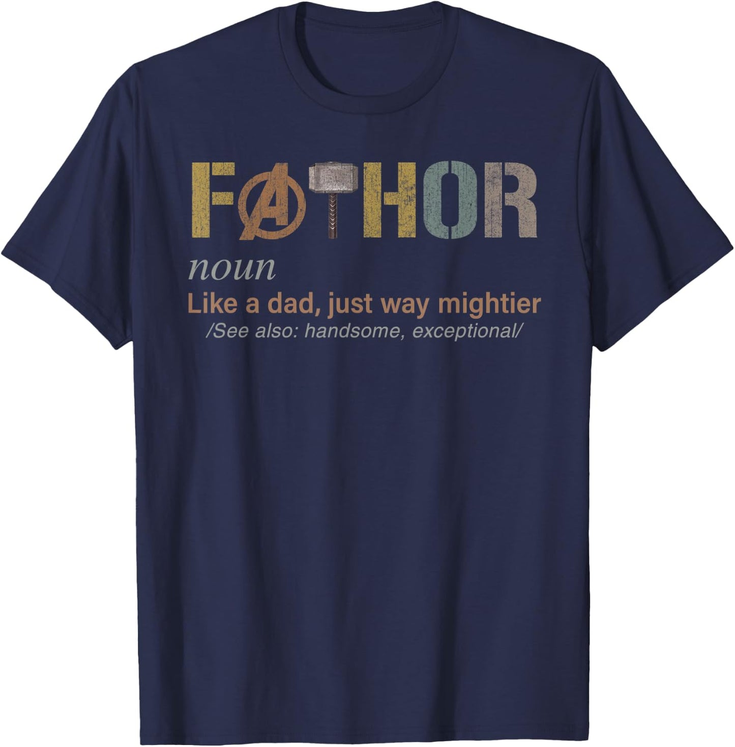 Fathor Shirt Funny Fathor Definition Funny Father's Day T-Shirt - T-Shirt | Navy