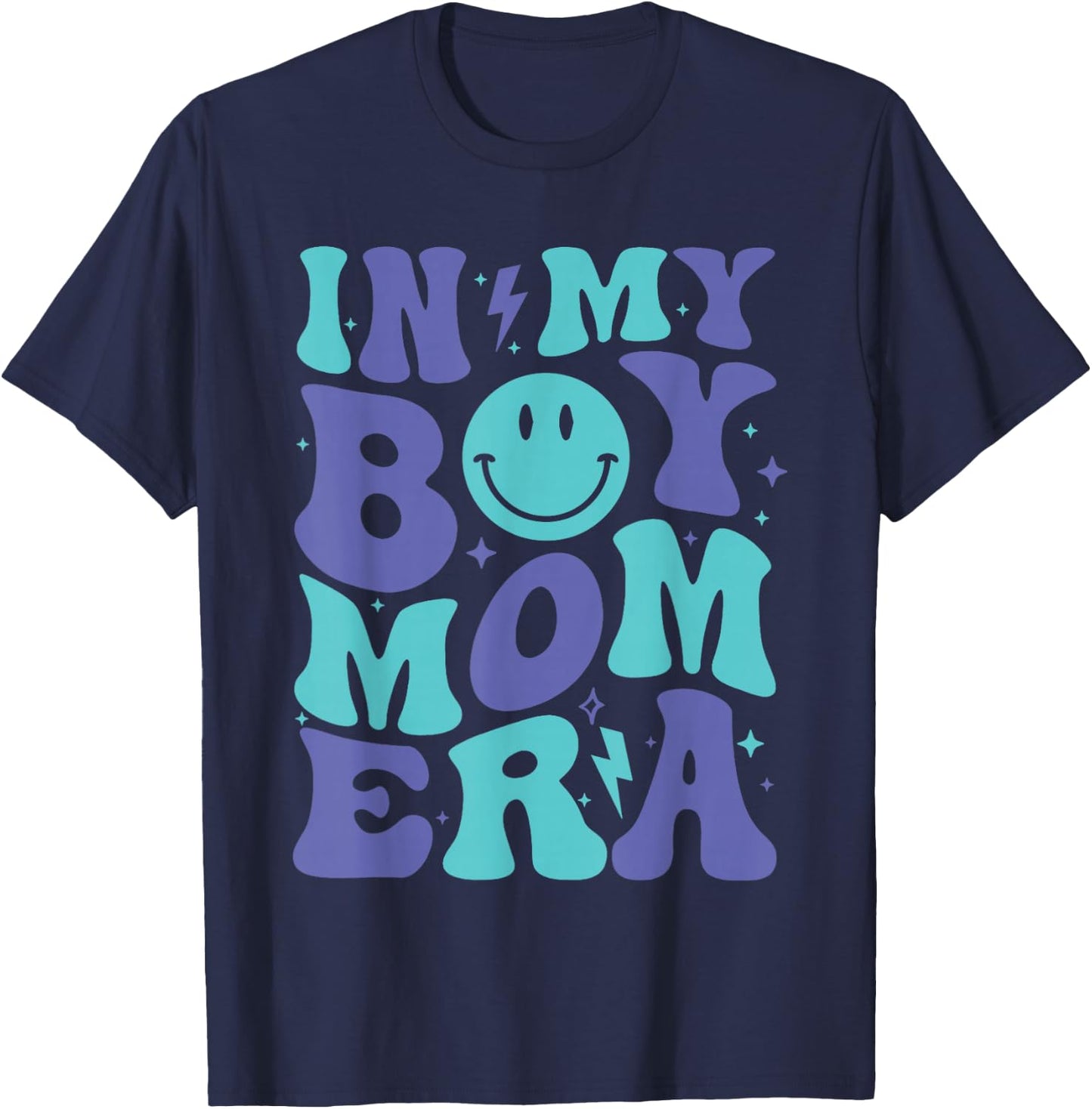 In My Boy Mom Era Boy Mama Gender Reveal T-Shirt - T-Shirt | Navy