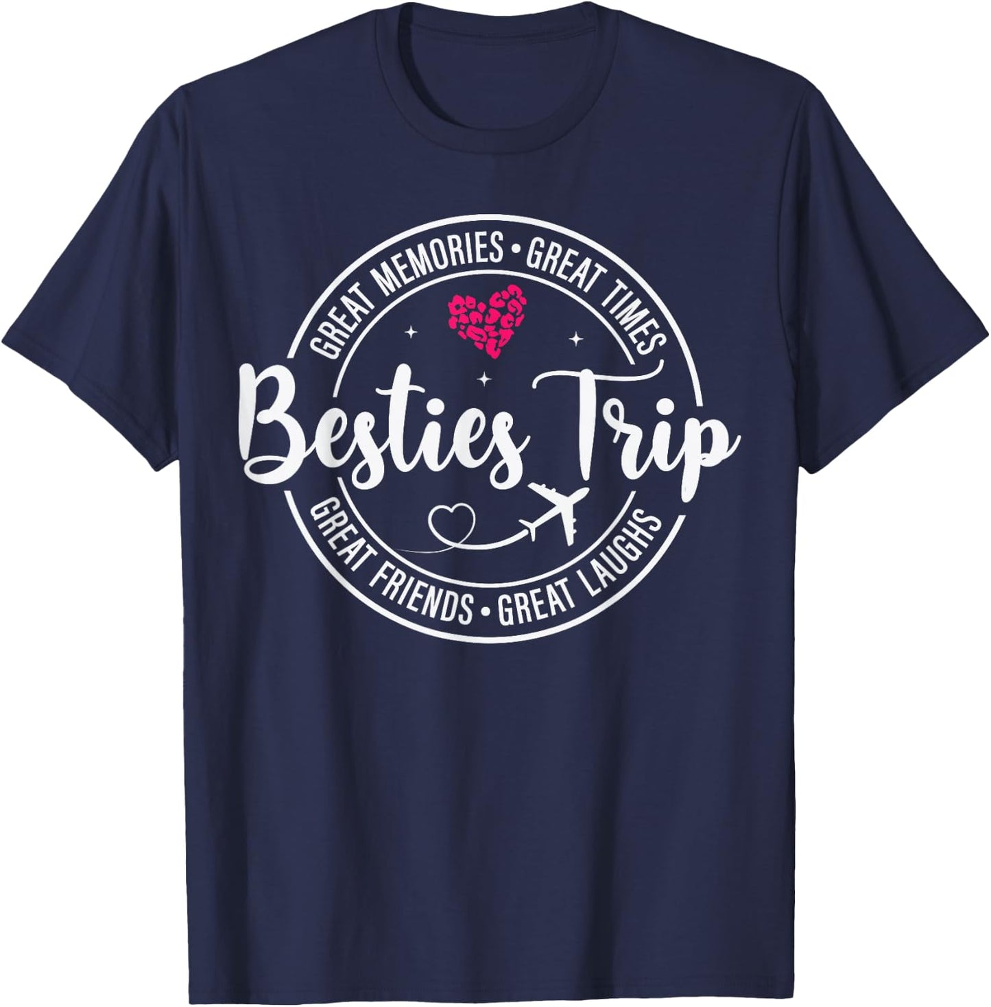 Girls Trip 2025 Besties Women Weekend Vacation Matching T-Shirt - T-Shirt | Navy