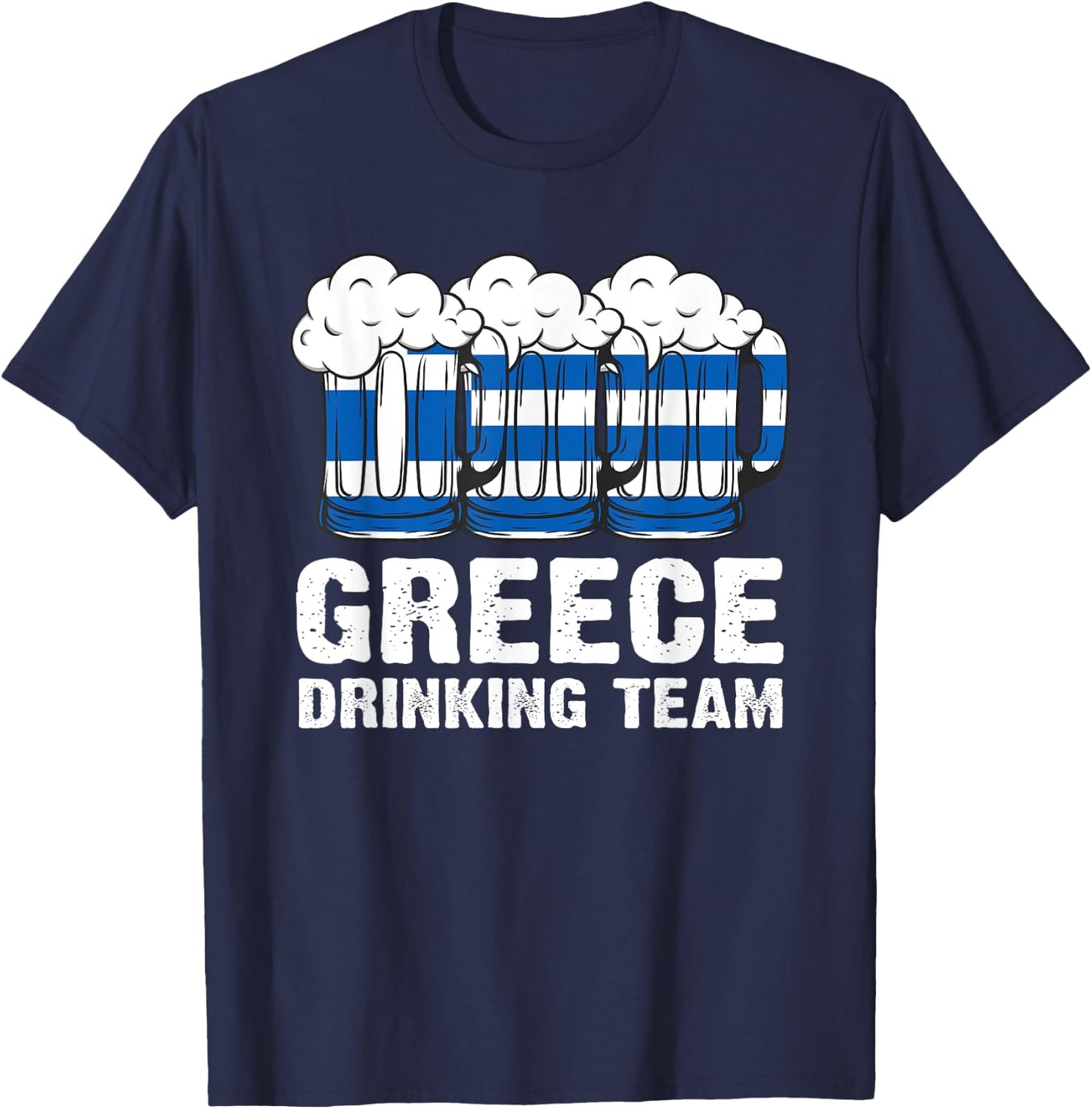 Greece Drinking Team Greece T-Shirt - T-Shirt | Navy