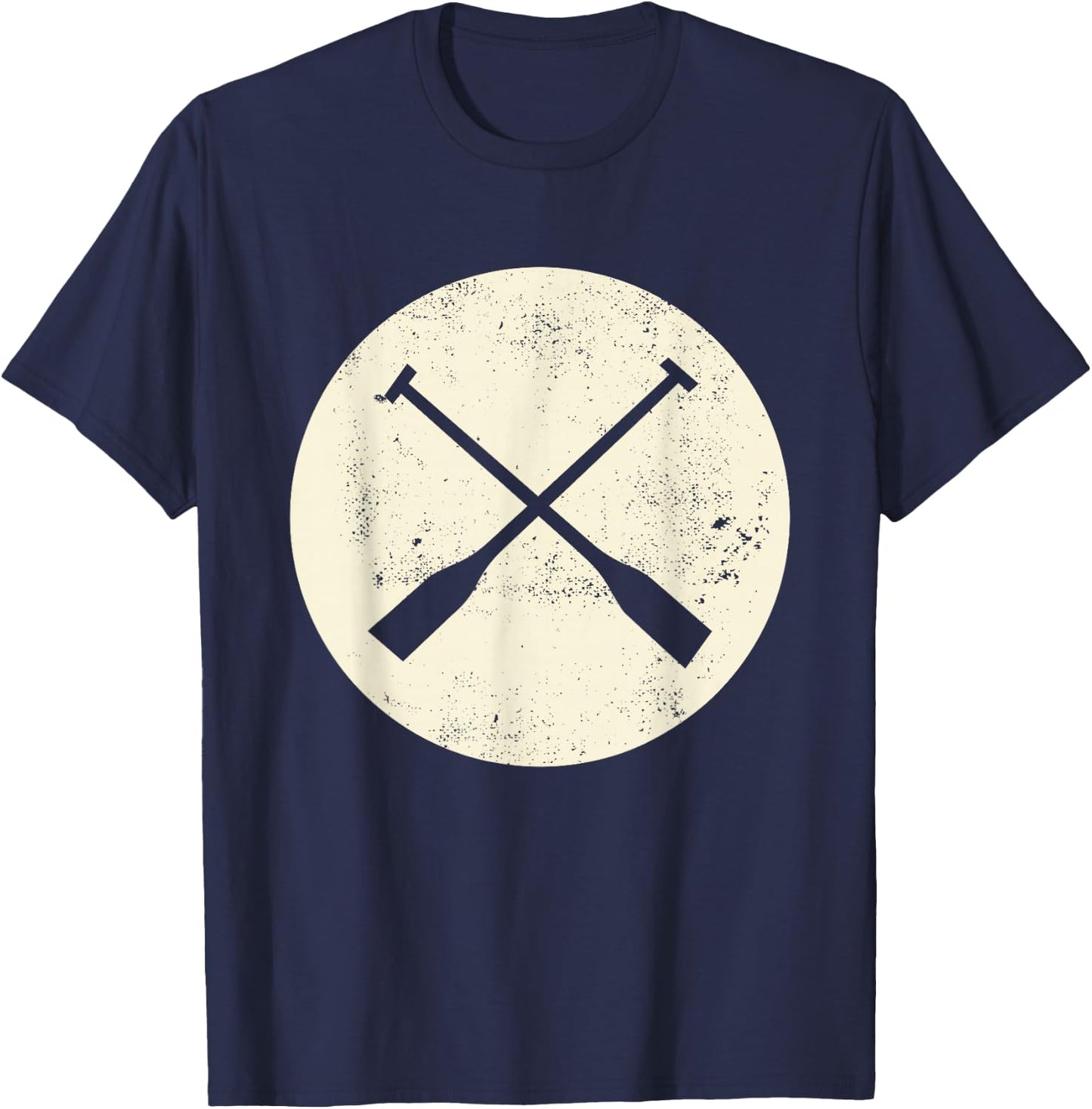 Retro Vintage Canoe Paddles Crossing - Canoe & Kayaking T-Shirt - T-Shirt | Navy