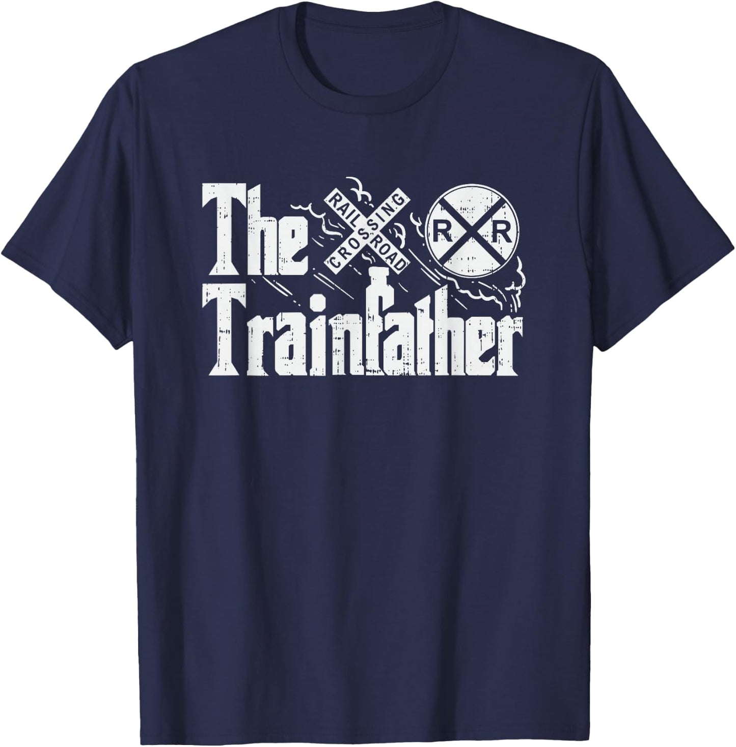 Railroad Train, Railroad Engineer, Train Lover, Train Fan T-Shirt - T-Shirt | Navy