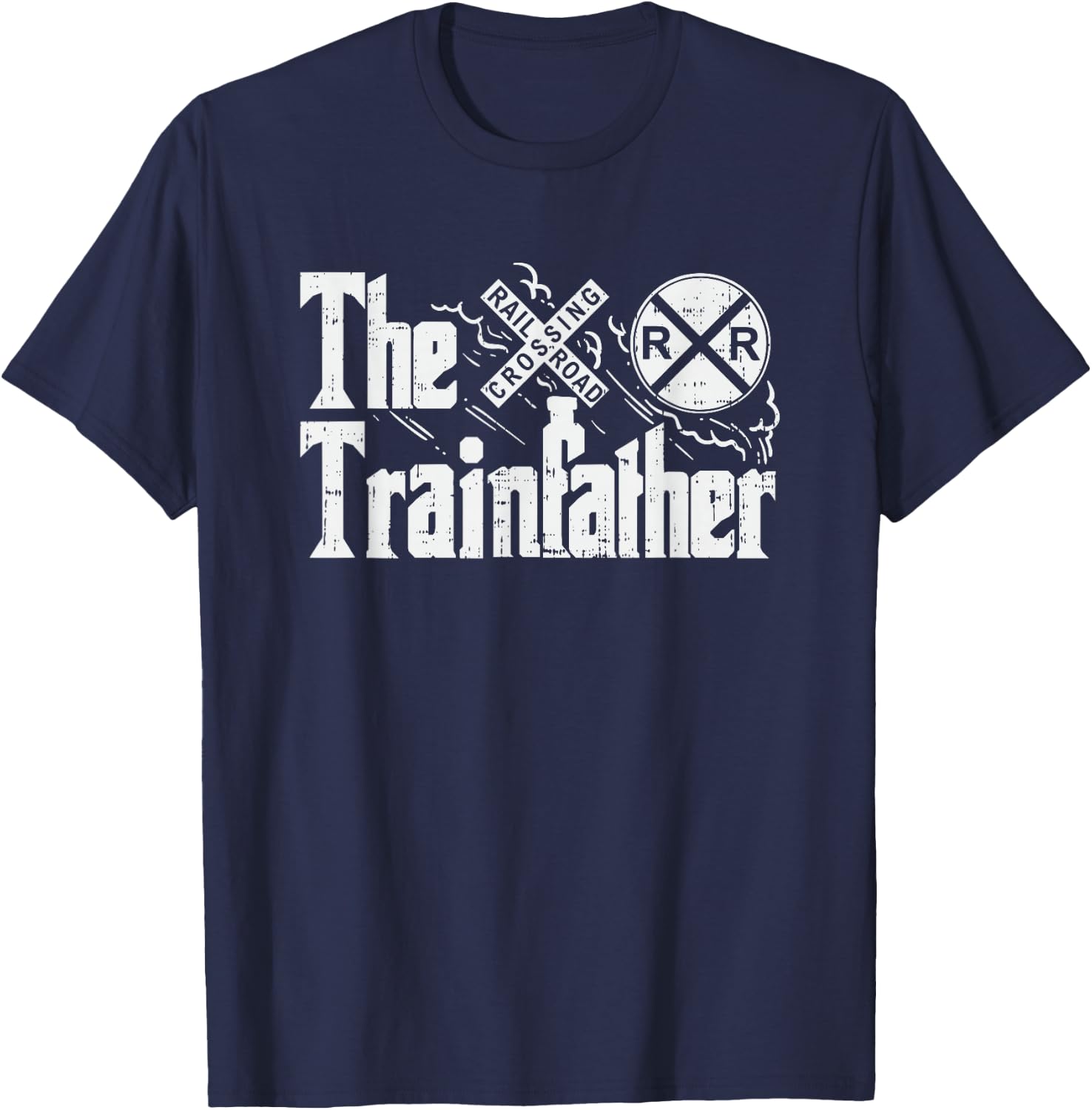 Railroad Train, Railroad Engineer, Train Lover, Train Fan T-Shirt - T-Shirt | Navy